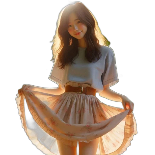 dress, photorealistic, oil painting, 3d render transparent PNG cut-out