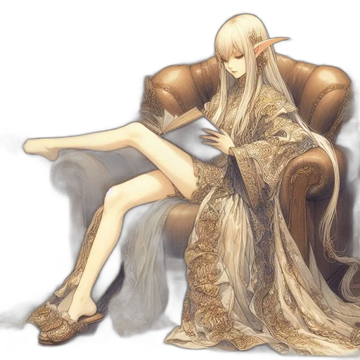 dress, furniture, hair, dragon transparent PNG cut-out