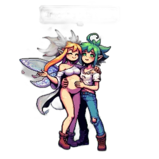 pixel art, concept art, fantasy art, comic book art transparent PNG cut-out