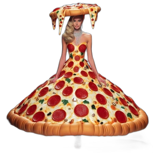 dress, food, 3d render, model transparent PNG cut-out