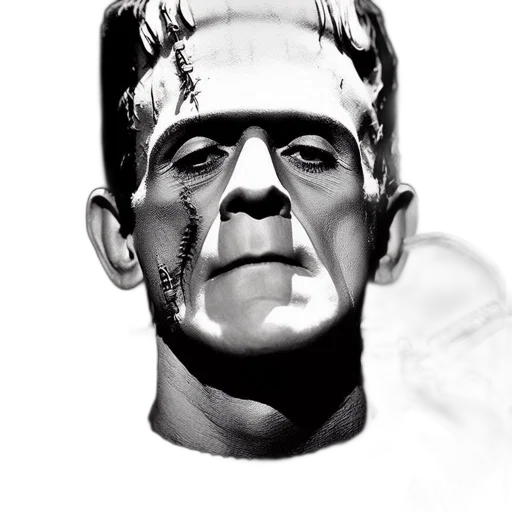 face, mask, robot, comic book art transparent PNG cut-out