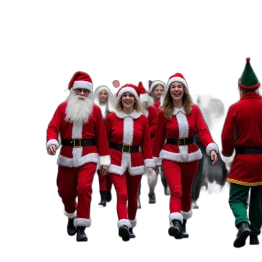 festive, scene, group, people transparent PNG cut-out