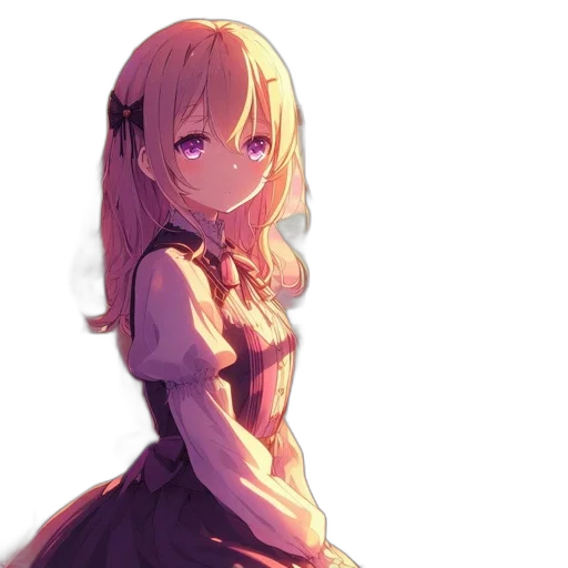 dress, face, robot, staff transparent PNG cut-out