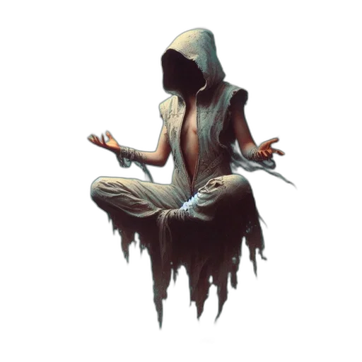 mask, staff, jacket, creature transparent PNG cut-out