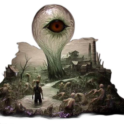 creature, mask, concept art, fantasy art transparent PNG cut-out