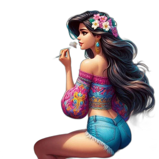 dress, jewelry, fantasy art, cartoon transparent PNG cut-out