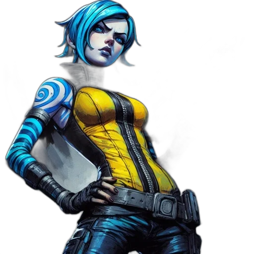 concept art, comic book art, cyberpunk, fantasy art transparent PNG cut-out