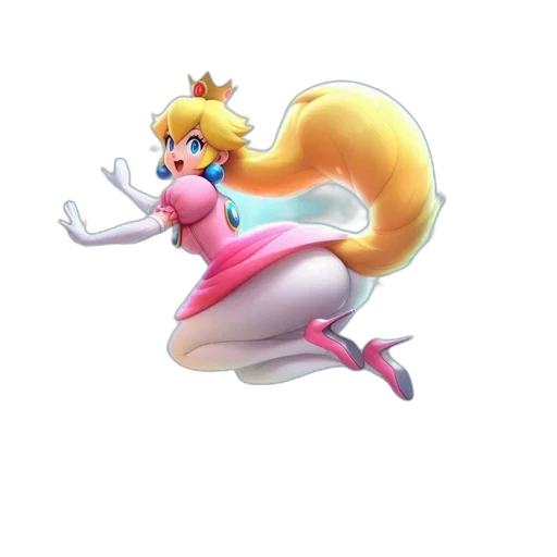 dress, staff, crown, hair transparent PNG cut-out