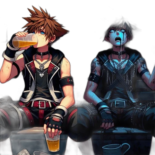 food, cyberpunk, concept art, pixel art transparent PNG cut-out