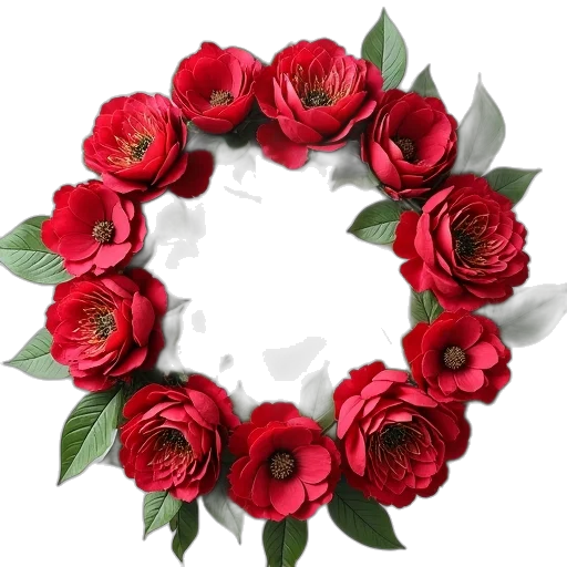 flower, crown, jewelry, 3d render transparent PNG cut-out