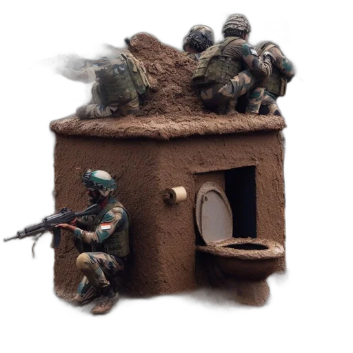 building, weapon, 3d render, concept art transparent PNG cut-out