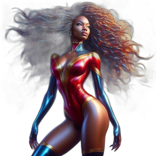 hair, comic book art, concept art, fantasy art transparent PNG cut-out