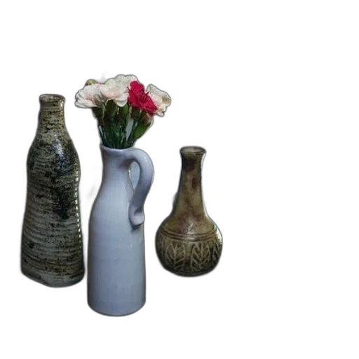 bottle, flower, 3d render, photorealistic transparent PNG cut-out