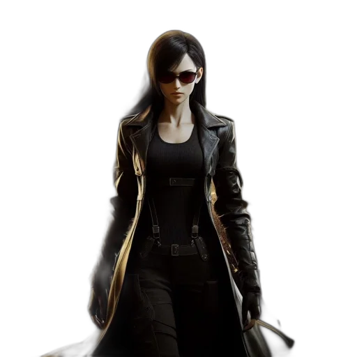 jacket, weapon, concept art, comic book art transparent PNG cut-out