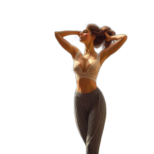 dress, staff, jewelry, hair transparent PNG cut-out