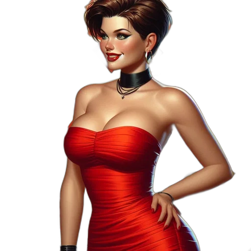 dress, jewelry, photorealistic, fantasy art transparent PNG cut-out
