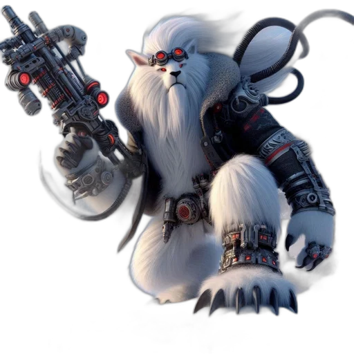 staff, creature, animal, robot transparent PNG cut-out