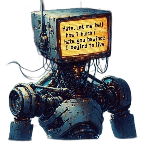 robot, weapon, cyberpunk, concept art transparent PNG cut-out