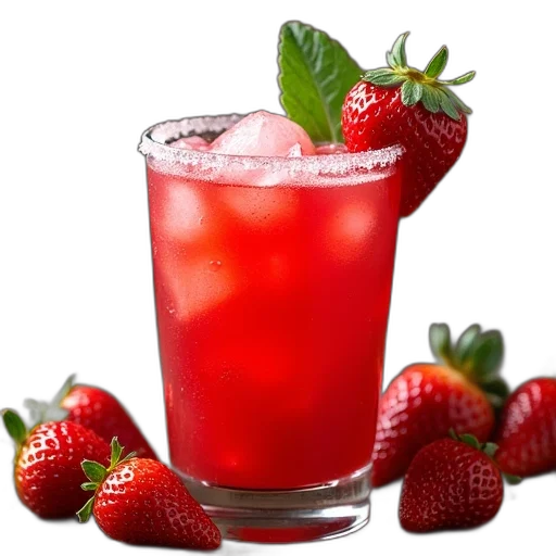 food, photorealistic, 3d render, strawberry transparent PNG cut-out