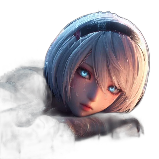 face, robot, creature, weapon transparent PNG cut-out
