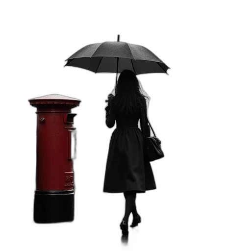 umbrella, dress, hat, photorealistic transparent PNG cut-out