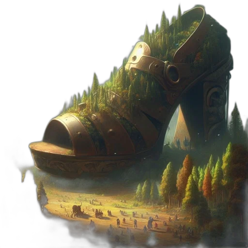 shoes, crown, robot, face transparent PNG cut-out