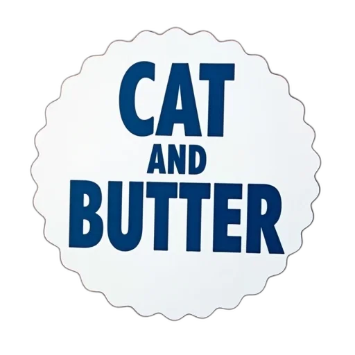 circular, white, blue, label transparent PNG cut-out