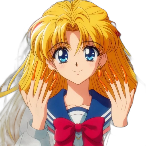 anime, pixel art, vaporwave, cartoon transparent PNG cut-out