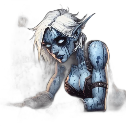 fantasy art, concept art, comic book art, watercolor transparent PNG cut-out