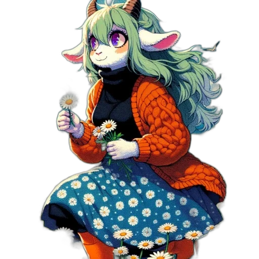 dress, staff, creature, animal transparent PNG cut-out