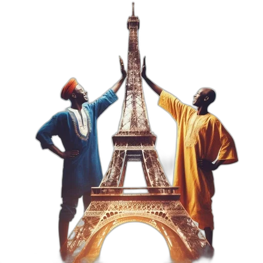 concept art, two, men, one transparent PNG cut-out