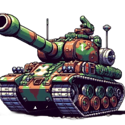 weapon, robot, concept art, pixel art transparent PNG cut-out