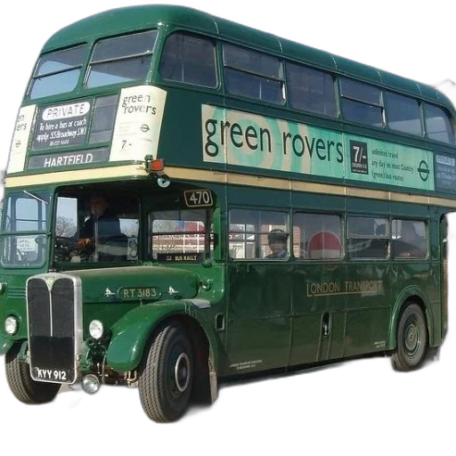 green, double, decker, bus transparent PNG cut-out
