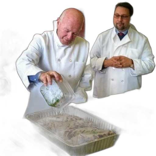 jacket, food, two, men transparent PNG cut-out