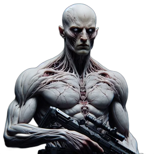 concept art, comic book art, cyberpunk, photorealistic transparent PNG cut-out