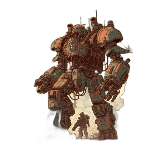 robot, weapon, concept art, fantasy art transparent PNG cut-out