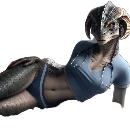 creature, staff, 3d render, concept art transparent PNG cut-out