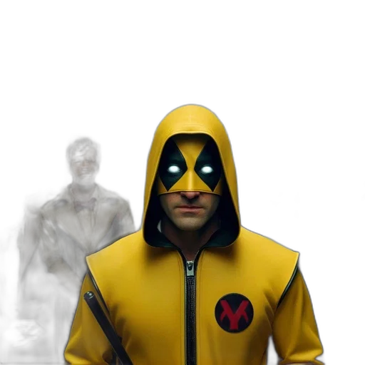 jacket, mask, face, concept art transparent PNG cut-out