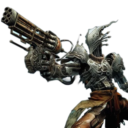 weapon, staff, sword, robot transparent PNG cut-out
