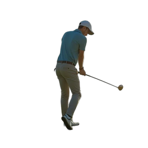 staff, 3d render, man, golfing transparent PNG cut-out