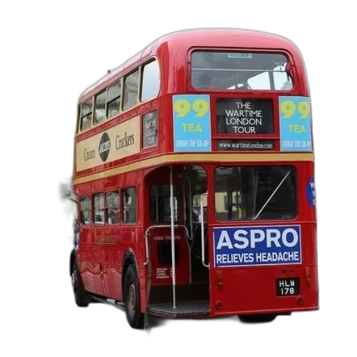 red, double, decker, bus transparent PNG cut-out