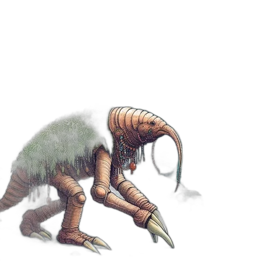 creature, animal, dragon, staff transparent PNG cut-out