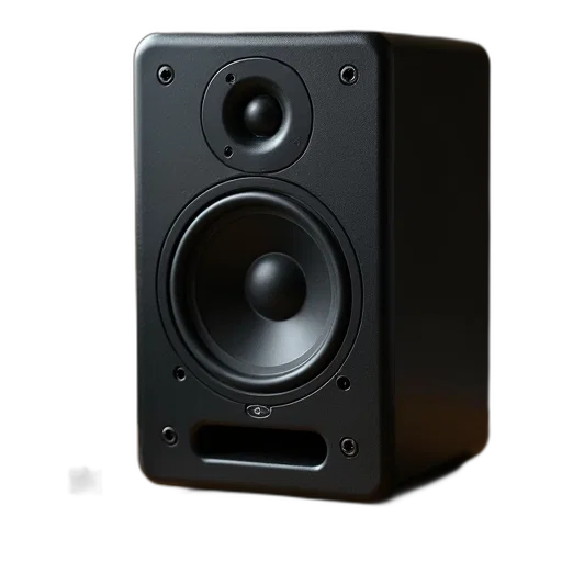 3d render, photorealistic, black, speaker transparent PNG cut-out