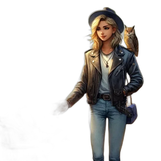 jacket, staff, hat, concept art transparent PNG cut-out