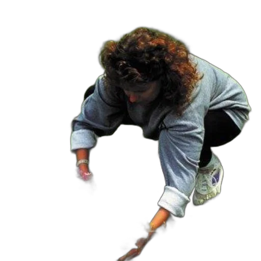 staff, jacket, creature, hair transparent PNG cut-out