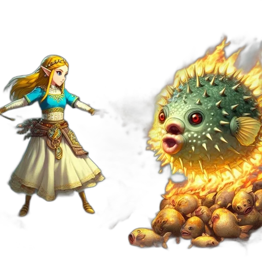 creature, concept art, fantasy art, pixel art transparent PNG cut-out