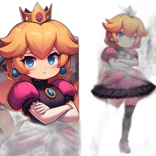 crown, dress, concept art, pixel art transparent PNG cut-out