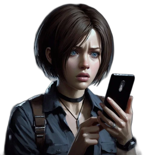 face, weapon, jacket, concept art transparent PNG cut-out