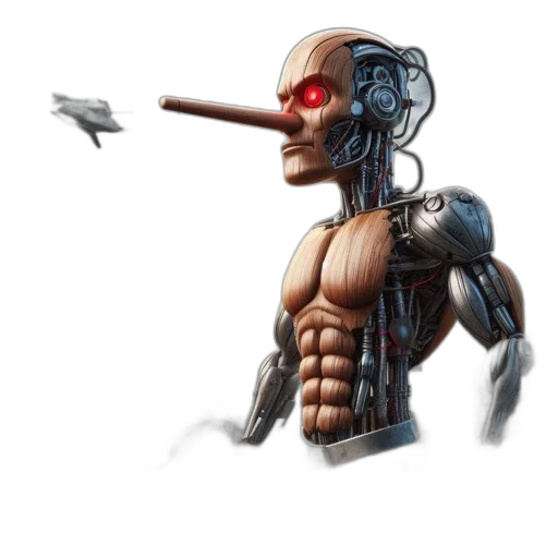 robot, concept art, cyberpunk, pixel art transparent PNG cut-out