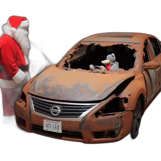 car, old, rustic, stuffed transparent PNG cut-out